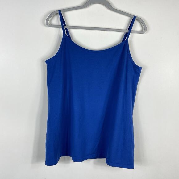 Lane Bryant Plus Size 18 20 Essential Cotton Cami Camisole Top Blue - Picture 1 of 5